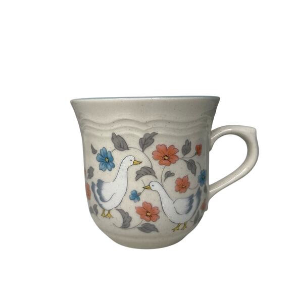 Country Classics by Action 1988 Goose Floral Cup & Saucer Set | Vintage Japan - Picture 10 of 14